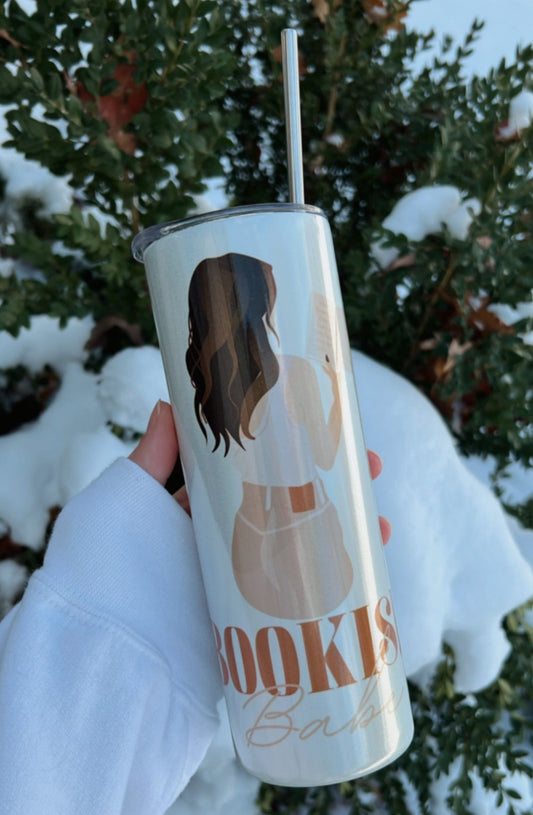 Bookish Babe 20oz Stainless Steel Glitter Tumbler