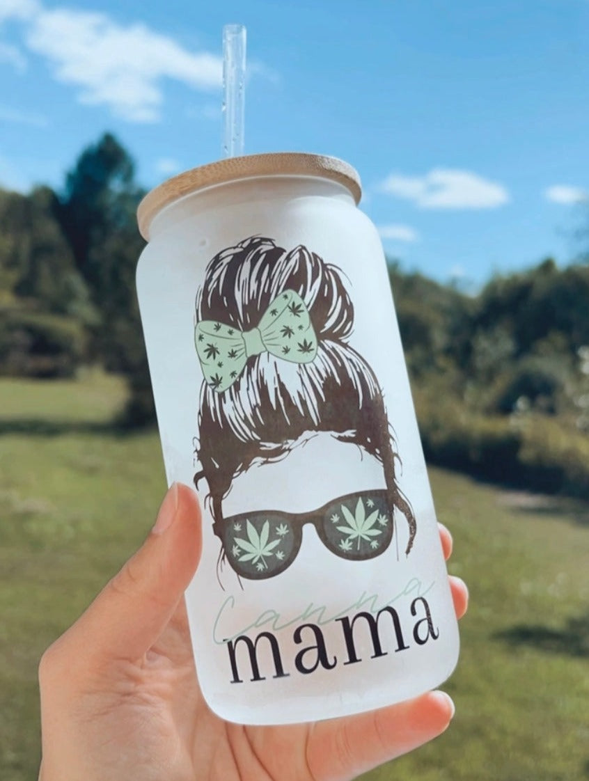 Canna Mama / Queen 16oz Glass Tumbler