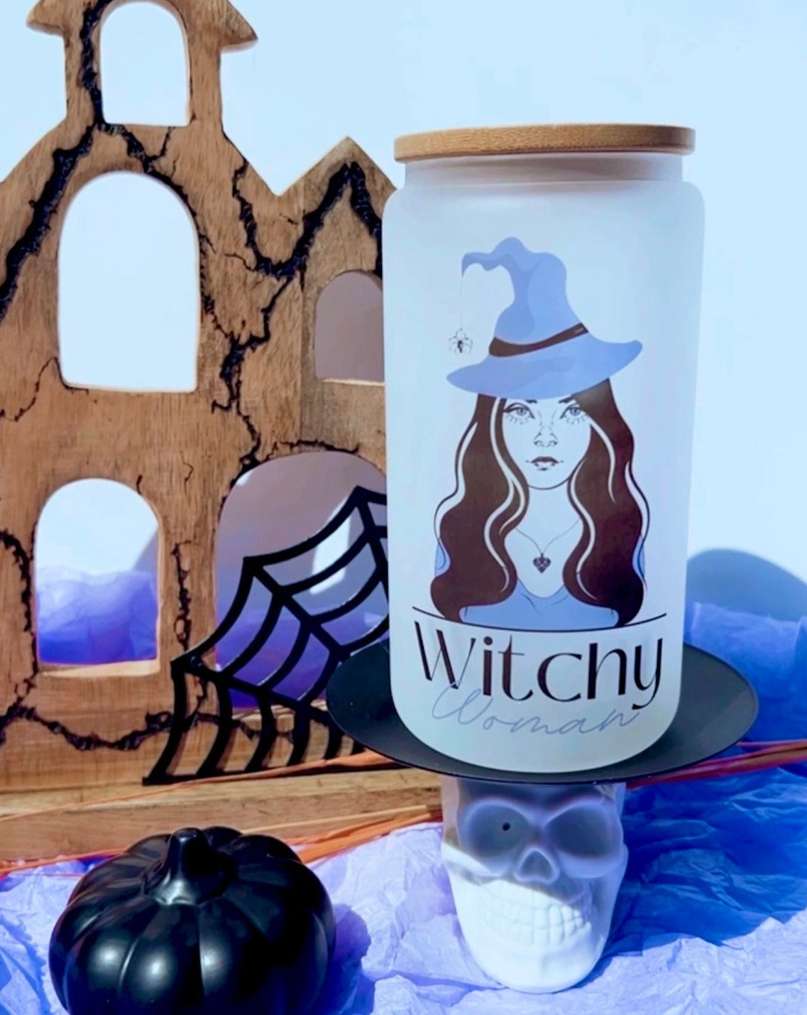 Witchy Woman 16oz Glass Tumbler