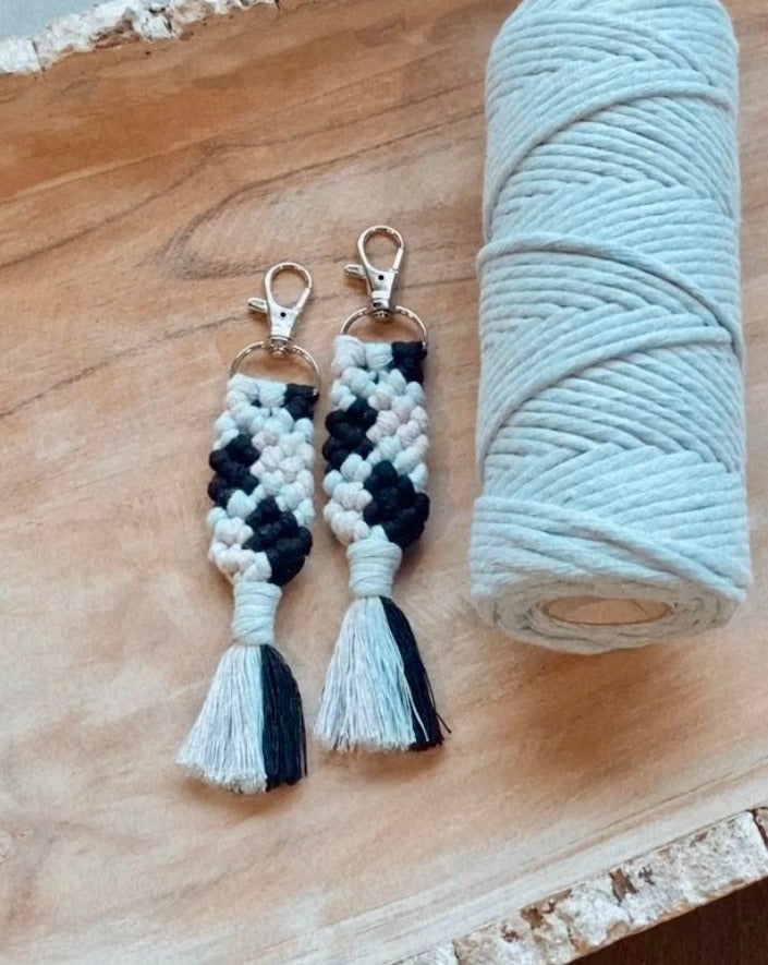 Boho Macrame Keychain