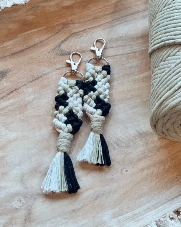 Boho Macrame Keychain